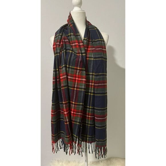 Land’s End plaid multicolor scarf - Picture 6 of 7